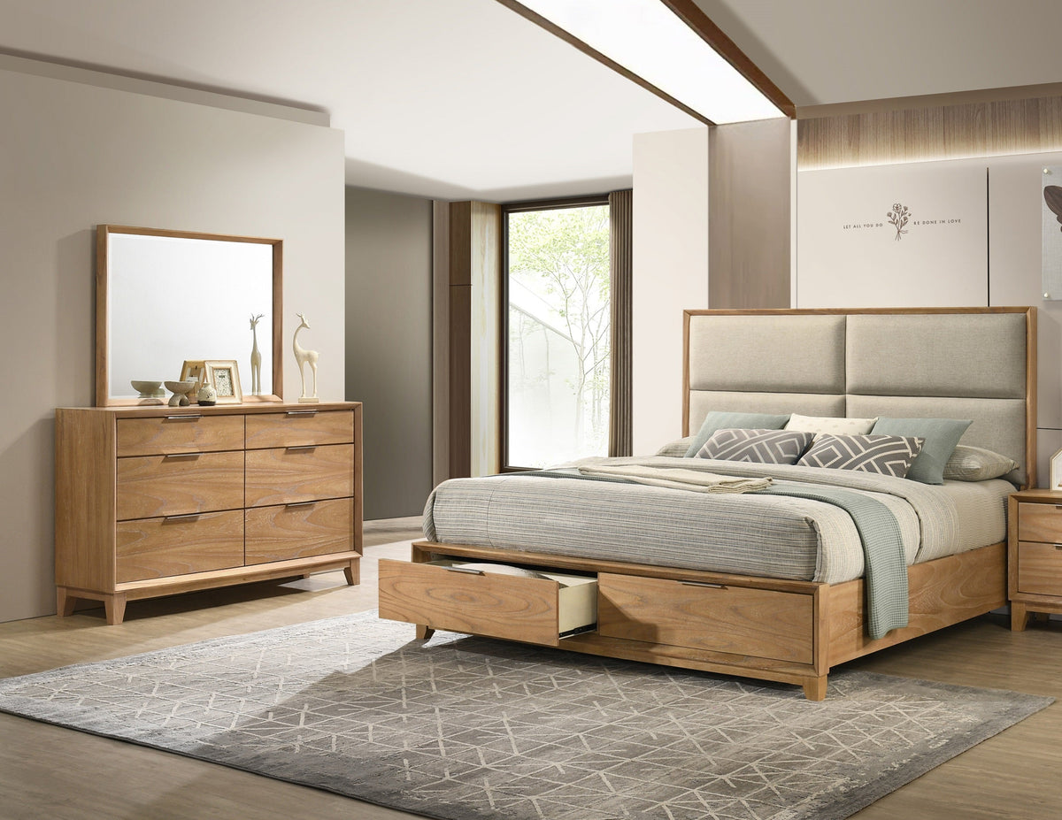 1pc Contemporary 6-Drawer Storage Dresser