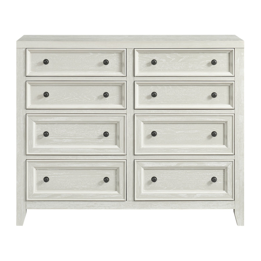 Gypsum Whitewash 8-Drawer Dresser