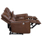 Greenfield Upholstered Power Reclining Loveseat Saddle Brown - view 3