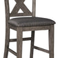 Caitbrook - Upholstered Barstool (Set of 2) - Gray
