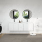 60" Bathroom Vanity With Resin Sink, Soft Close Doors and 1-Side Cabinet, Float Mounting Design, Glossy