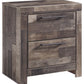 Derekson - Two Drawer Night Stand - Multi Gray
