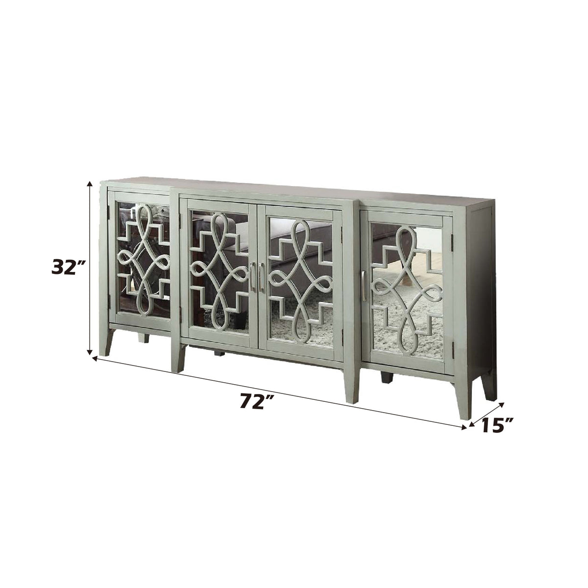 Kacia Antique 4 Door Storage Cabinet