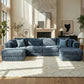 Modular Sectional Sofa, Boneless Couch With 2 Movable Ottomans - view 15
