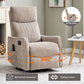 Khaki Heat Massage Manual Recliner Chair