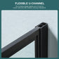 38" W x 72" H Frameless Fixed Shower Door