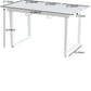 Square Extendable Dining Table With Metal Leg, Modern Space Saving Kitchen Table For Living Room - view 9