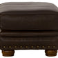 Roberto - Leather Ottoman - Cocoa