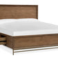 Lindon - Complete Panel Bed With Storage Rails - Belgian Wheat