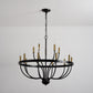18-Light Chandelier Industrial Iron Candle Chandelier