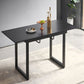 Square Extendable Dining Table With Metal Leg, Modern Space Saving Kitchen Table For Living Room - view 10