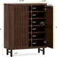 33.46" Modern Dark 6-Tier Shoe Cabinet