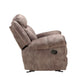 Zubaida Two Tone Chocolate Velvet Recliner Loveseat w/USB Port & Console