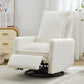 Swivel Rocker Recliner Chair, Teddy Fleece