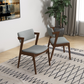 Edwin Light Gray Fabric Dining Chair Set of 2