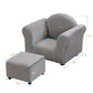 Kids Recliner Chair, Kids Upholstered Couch With Ottoman - Gray - view 6