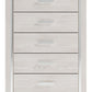 Altyra - Five Drawer Chest - White