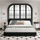 King Size Bed Frame with Tufted Headboard and Extra-Large Cloud Pillow Design