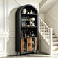 71" Farmhouse Arched Wine Bar Cabinet