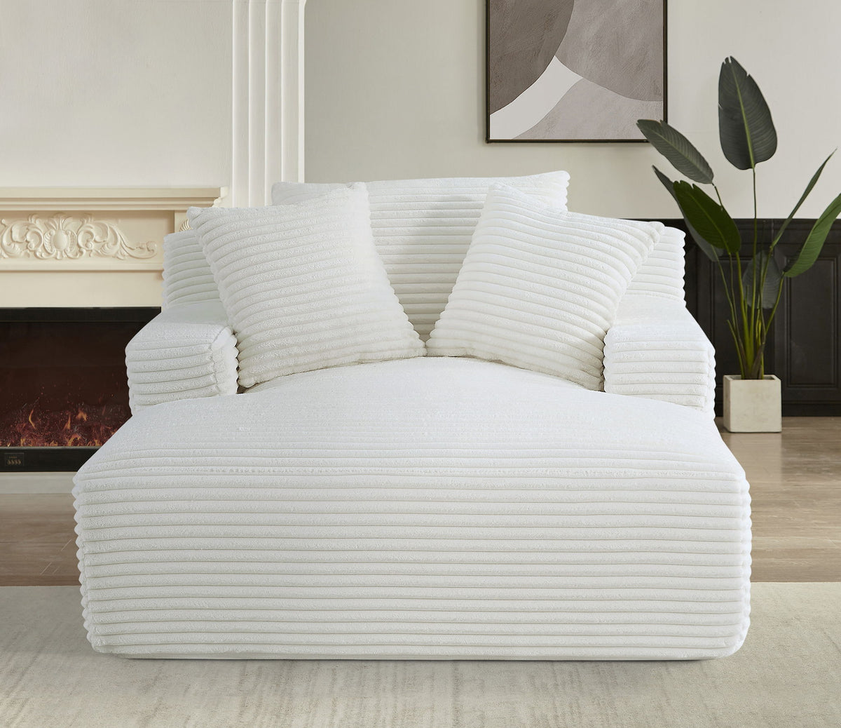 Cloudline - Oversized Chaise Lounge, Modern Comfy Couch With Full Foam Cushioning, Cozy Sleeper Sofabed - view 10