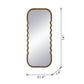 Oversized Wooden Floor Mirror with Unique Design