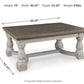 Havalance - Rectangular Cocktail Table - Gray / White