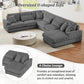 Oversized Sectional Sofa U - Shaped Sofa Couch Modern Sofa Upholstered In Soft With A Chaise Lounge For - view 8