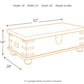 Carynhurst - Lift Top Cocktail Table - White Wash Gray