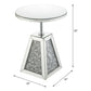 Noralie - 20" Accent Table - Mirrored & Faux Diamonds