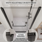 28"-29.2'' x 72" Semi-Frameless Pivot Shower Door