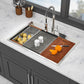 Topmount Drop In Kitchen Sink - 36"x 22" Double Bowl