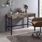 Disho - Writing Desk With USB - Light Weathered Oak & Black