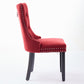 Classic Velvet Dining Chairs - Set of 2 in Burgundy