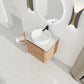 24" Wall-Mounted Bathroom Vanity With Ceramic Art Sink