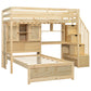 Loft Bed With Built In Desk And Staircase - view 2