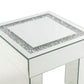Noralie - 16" End Table With Faux Diamonds - Mirrored