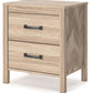 Battelle - Two Drawer Night Stand - Tan