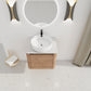 24" Wall-Mounted Bathroom Vanity With Ceramic Art Sink