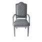House Marchese - Arm Chair (Set of 2) - Two Tone Gray Fabric & Pearl Gray