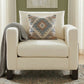 Modern Accent Chair with Rubberwood Legs