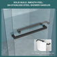 Double Sliding Shower Door 48" W x 76"H - Matte Finish