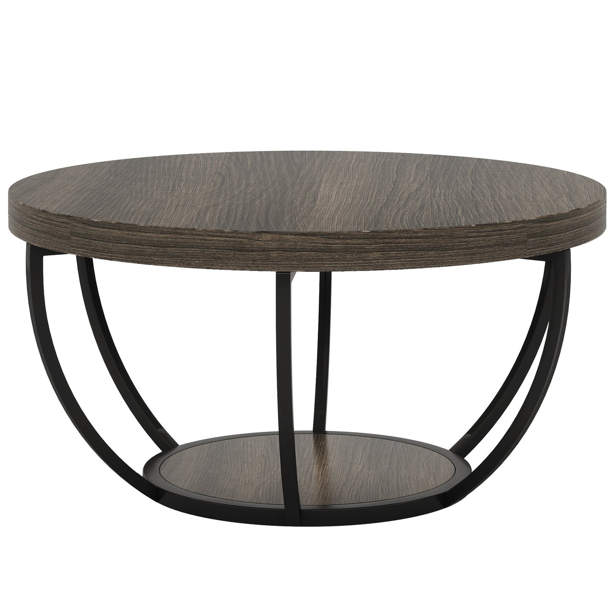 31.7” Round Coffee Table with Storage
