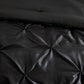 7 Piece Tufted Comforter Set Black King
