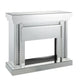 Nysa Mirrored & Faux Crystals Fireplace