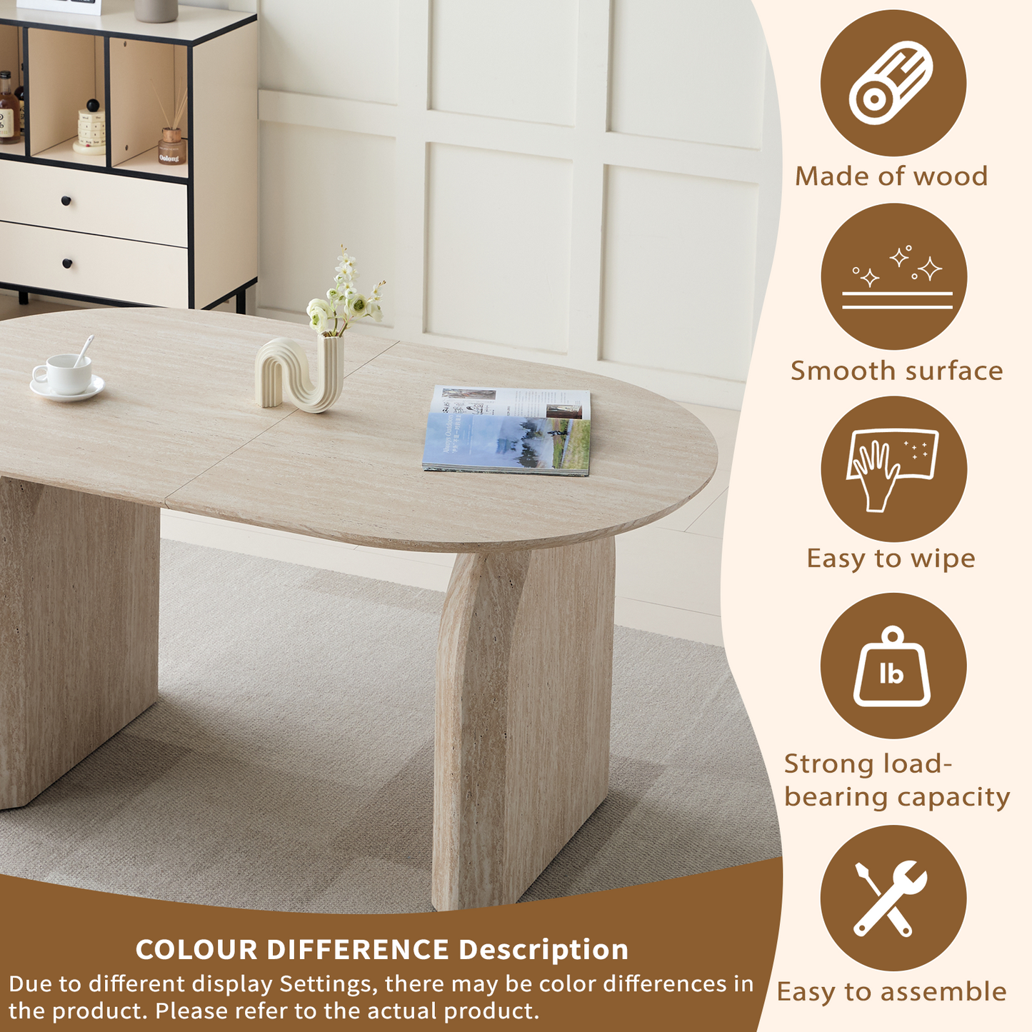 Wood Extendable Dining Table