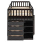 Twin Over Twin Bunk Bed with 4 Drawers and 3 Shelves - Espresso