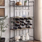 Edina - Wine Rack - Oak & Sandy Black
