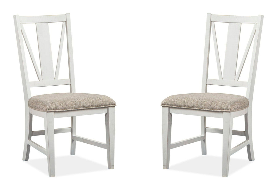Heron Cove - Dining Side Chair With Upholstered Seat (Set of 2) - Chalk White