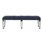 Varian II - Bench - Mirrored, Dark Navy Velvet & Black & Sliver