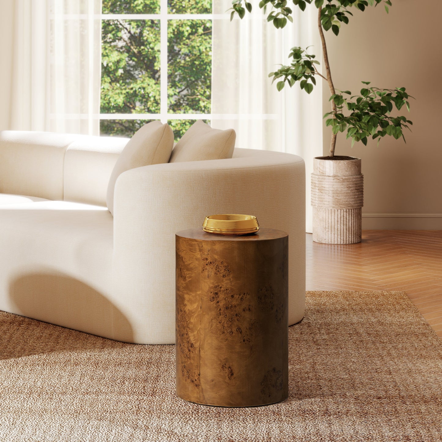 Nebula 22" Accent Pillar Side Table, Medium